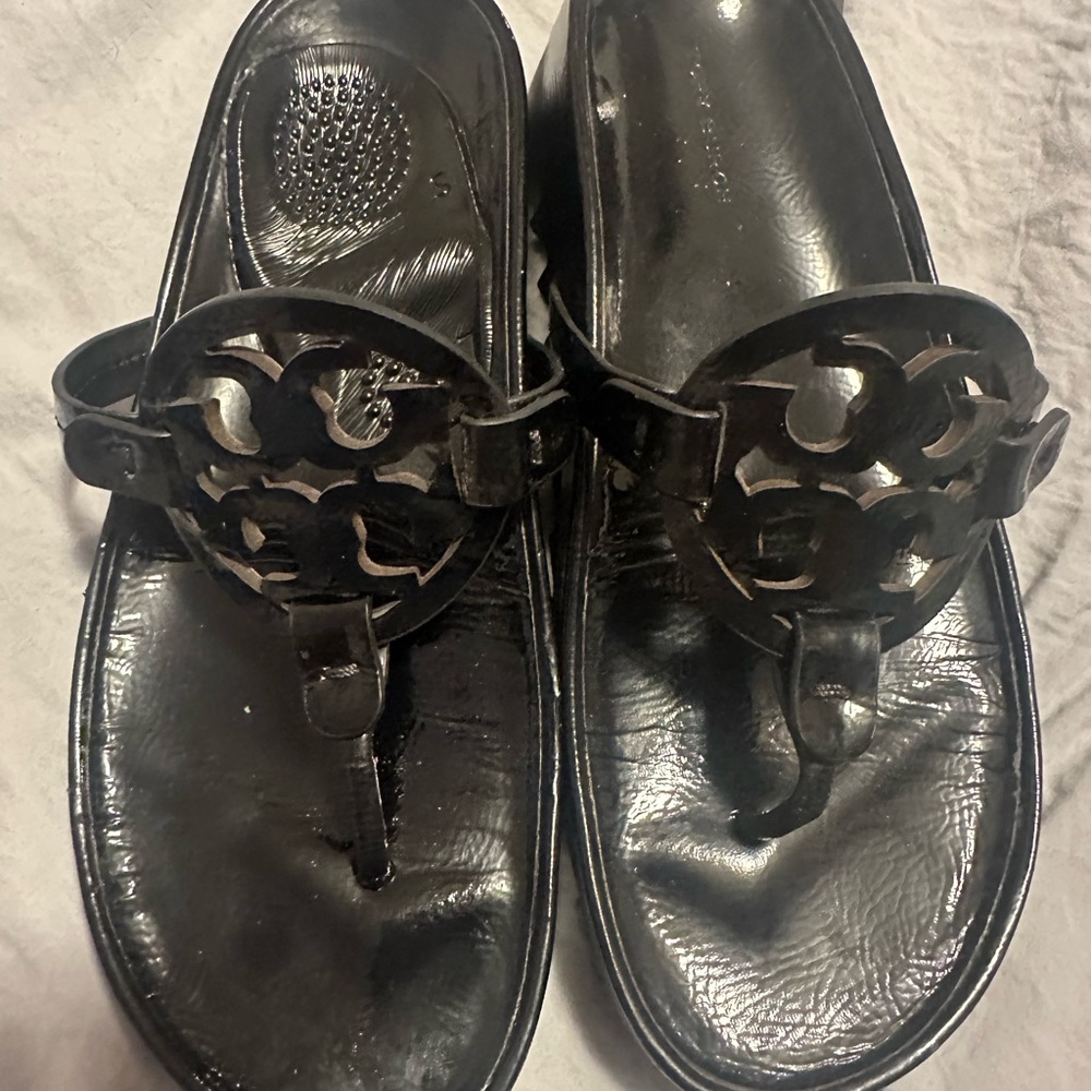 Tory Burch Black Leather Sandals